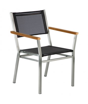 Barlow Tyrie - Equinox Dining Armchair in Charcoal and Teak